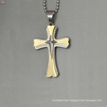 Fashionable stainless steel jesus pendant,three cross pendant,gold pendant designs women